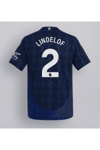 Fotbalové Dres Manchester United Victor Lindelof #2 Venkovní Oblečení 2024-25 Krátký Rukáv